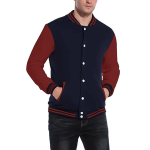 Wholesale All-Color Custom <b>Men's</b> Waterproof Varsity <b>Jacket</b> with <b>Leather</b> Sleeves Comfortable Baseball Letterman Design Winter - Product Image 1