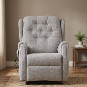 <b>Zero</b> <b>Gravity</b> Electric Power Lift Recliner Sofa <b>Chair</b> Massage Fabric Upholstered Single Seat Armchair with Wheels for Elderly - Product Image 6