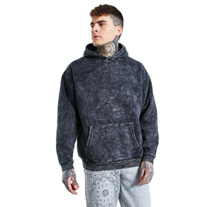 Sweat à capuche de haute qualité 100% coton, broderie personnalisée, logo sur mesure, impression en relief, imprimé vintage, lavage à l'acide - Product Image 1