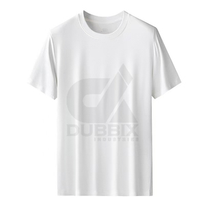 Camiseta de Hombre al por Mayor, de Primera Calidad, Ligera, con Diseño Personalizado, Impresa, de Poliéster/Algodón, Transpirable, Cuello Redondo, Diseño Sólido - Product Image 1