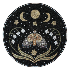 Handmade Needlework Beaded Round Placemat Luxury Bead Table <b>Mat</b> for Dining Table Decor - Product Image 2