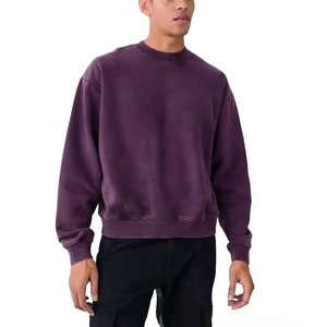 Sudadera Unisex de Cuello Redondo, Corte Holgado, con Pedrería en la Parte Delantera, Tejida, 100% Algodón, con Bloques de Color, Estilo Casual para Otoño - Product Image 1