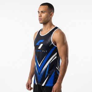 เสื้อกล้ามผู้ชาย Storm Fit แบบไม่มีแขน พิมพ์ลายด้วยความร้อน โพลีเอสเตอร์ 100% แห้งเร็ว คอกลม สำหรับออกกำลังกาย ชุดกีฬา น้ำหนัก 180 กรัม - Product Image 4