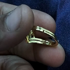 Bague en perle d'eau douce plaquée diamant américain avec pierres, réglable, élégante, bijoux en perles pour femmes - Product Image 3