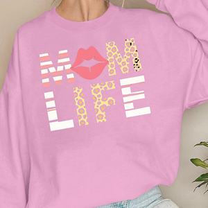 Sudaderas Casuales con Estampado de Leopardo para Mujer - Tejido de Punto MOM LIFE - Product Image 2