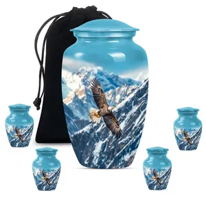 โกศเผาศพรูปนกอินทรีสำหรับเถ้ากระดูกมนุษย์ ผู้ใหญ่ ชาย พ่อ สไตล์อเมริกัน พร้อมเคลือบเงาอย่างดี โดย Amazing Crafts World - Product Image 3