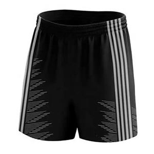 Shorts de sport décontractés pour hommes, imprimés sur mesure, en polyester et coton, respirants, séchage rapide, taille mi-haute, motif uni, écologiques - Product Image 4