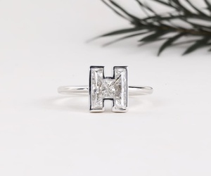 High Quality IGI Certified 14K Gold E VVS1 Lab Grown Diamond Alphabet <b>Initial</b> Letter Engagement Wedding Birthday Gift Her - Product Image 5