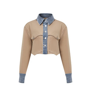 Camisa Vaquera a Cuadros Vintage para Mujer, Estilo Occidental, Informal, Transpirable, Diseño Simple, para Todas las Temporadas - Product Image 1