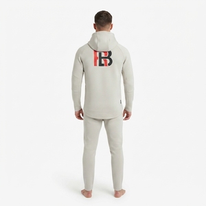 OEM Mens Asymmetrical Diagonal Zip for <b>Hoodie</b> 420GSM Heavyweight Windproof Minimalist <b>Techwear</b> Organic Cotton Recycled <b>Hoodie</b> - Product Image 2