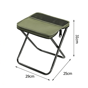 Sgabello da Campeggio Portatile in Materiale Oxford, Sedia Pieghevole Compatta e Resistente per Pesca, Escursionismo, Barbecue e Attività all'Aperto - Product Image 1