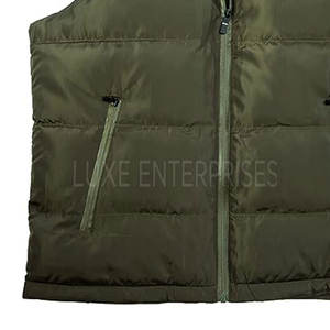 Gilet matelassé décontracté sur mesure en nylon/polyester/coton pour homme, le plus vendu - Faible MOQ, imperméable - Product Image 6