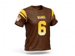 Personalized <b>Brown</b> American Football Jersey Custom Print Team Name Number Training <b>Men</b> Women Fans <b>Shirt</b> Wholesale Plus Size High - Product Image 1