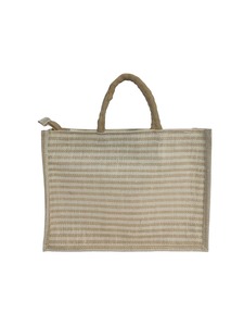 Sac cadeau en jute blanc avec fenêtre transparente, sac fourre-tout en toile de jute réutilisable, emballage de vente au détail, sac à main - Product Image 2
