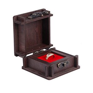 Caja de joyería de madera para mujeres y hombres, para anillos |   Caja Organizadora de Joyas con Tallados a Mano, Artículos de Regalo - Product Image 4