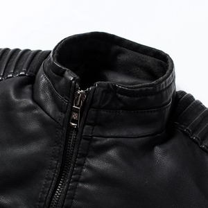 Chaqueta de Cuero con Cuello Alto para Hombre, Estilo Vintage de Alta Calidad, con Capucha, Diseño de Moda Otoñal, Nueva Llegada - Product Image 1