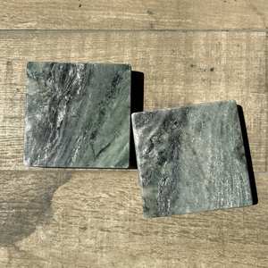 Sous-verre personnalisé en quartzite turquoise, support à boisson en pierre minimaliste, cadeau pour table basse - Product Image 1