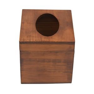 Moderno Dispensador de Papel y Servilletas Cuadrado de Madera de Acacia, Almacenamiento Ecológico para Baño, Dormitorio y Oficina - Product Image 4