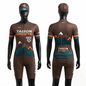 Conjunto de Jersey de Ciclismo Unisex TAISON SPORTS, 360g, Poliéster/Algodón, Transpirable, Ecológico, de Secado Rápido, con Impresión Digital - Product Image 1