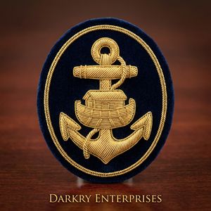 Parche Masónico Personalizado DDGL Bordado a Mano con Hilo Metálico, Corona de Guirnalda Azul y Dorada, Accesorios de Regalia, Insignia de Logia Personalizada - Product Image 6