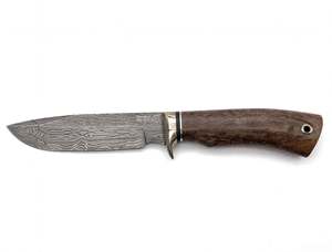 Couteau à désosser utilitaire de cuisine en acier Damas artisanal avec manche en bois de noyer naturel - Product Image 6