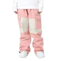 Pantalon de ski cargo unisexe personnalisé, chauffant, respirant, imperméable, coupe-vent, écologique, style baggy, surdimensionné