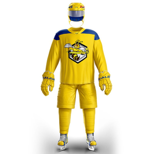ชุดยูนิฟอร์มฮอกกี้น้ำแข็งแบบทีม  ออกแบบลายสก็อตได้ตามต้องการ  โลโก้ด้านหน้า ระบายอากาศได้ดี ซับเหงื่อ  ชุดฮอกกี้น้ำแข็งสำหรับผู้ใหญ่ - Product Image 1