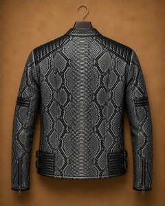 Vestes en cuir Avirex sur mesure OEM ODM de haute qualité, vente en gros, étiquette privée personnalisée, design premium ajustable, noir - Product Image 4
