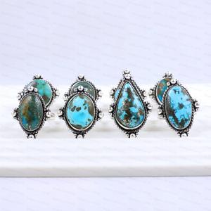 Pyrite Turquoise <b>Ring</b> Brass Handmade Artisan Bohemian Vintage Christian Jewelry Minimalist <b>Statement</b> <b>Rings</b> Women Bulk Supplier - Product Image 1