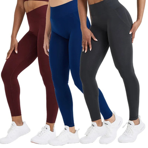 Women's High Waist Slimming Breathable Spandex/<b>Nylon</b> Gym Fitness Sweat Pants <b>Leggings</b> for Exercise - Product Image 5