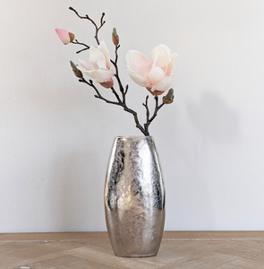 Luxury Hammered Aluminum Flower <b>Vase</b> <b>Set</b> Modern Metallic Silver Finish Wedding Decorative Table Centerpiece Eco-Friendly - Product Image 4