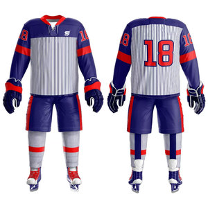Uniforme de Hockey sobre Hielo de Poliéster Transpirable y Elegante, Corte Atlético para Hombres y Clubes/Escuelas/Actividades de Equipo para Adultos - Product Image 1