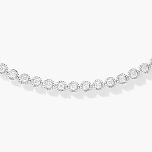Pulsera de Diamantes Bolo de Lujo para Mujer con Corte Brillante Redondo en Oro Blanco - Product Image 2