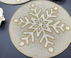 Handmade Green <b>Beaded</b> <b>Placemats</b> Decorative Table Mats Charger for Dining Centerpiece Decor Craftera Exports - Product Image 5