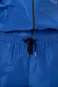 Ensemble de survêtement coupe-vent en nylon respirant color block pour femme, idéal pour la gym et la course à pied - Product Image 4