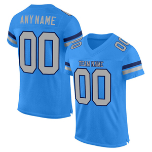 เสื้อฟุตบอลอเมริกันแบบใหม่ ออกแบบเองได้ พิมพ์ลายแบบ Sublimation พร้อมชื่อทีมและหมายเลข เสื้อแฟนคลับ ระบายอากาศได้ดี สำหรับผู้ชาย - Product Image 3