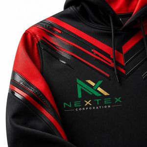 Wholesale Futuristic Armor Design <b>Hoodie</b> <b>Red</b> Black Sublimation Streetwear Graphic Sweatshirt - Product Image 6