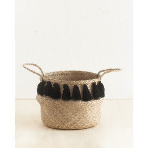Panier de rangement décoratif en jonc de mer fabriqué à la main - Product Image 1