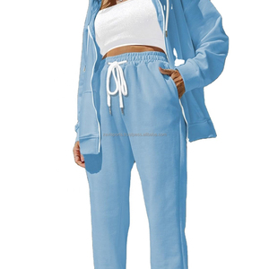 Nuevo Chándal de Tela Elegante para Mujer con Cremallera, Traje de Dos Piezas Cómodo y Grueso con Cremallera Completa - Product Image 2