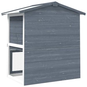 Casa per animali domestici in legno grigio con 3 porte per i tuoi amici pelosi - Product Image 5