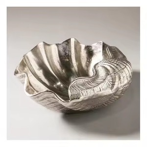 Minimalist Metal Dry Fruit Serving Bowl Sleek Finish Decorative Snack Dish Modern Table Accent Gift Ready Product - Product Image 1