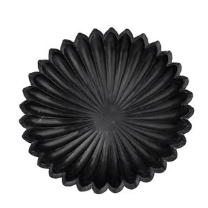 Bol Urli en marbre noir élégant fait à la main, design indien moderne, bol de service multifonctionnel pour la maison, la salle à manger, Diwali/Ramadan - Product Image 1