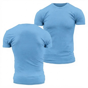 Men's Solid Knitted Breathable Quick Dry Sporty Jersey 180 Grams <b>T</b>-<b>Shirt</b> Gym Running Teamwear 100% Polyester Blank Short Sleeve - Product Image 3