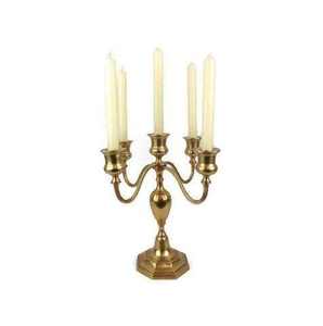 Elegante Candelabro Alto de Plata Hecho a Mano con Cinco Velas, Centro de Mesa Ornamentado de Metal para Bodas, Eventos y Decoración del Hogar - Product Image 4