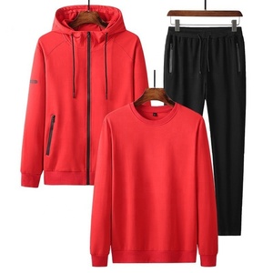 Sudadera con capucha y cremallera frontal para hombre, ropa deportiva masculina con cremallera frontal de tendencia, pantalones con bolsillos y capucha - Product Image 3