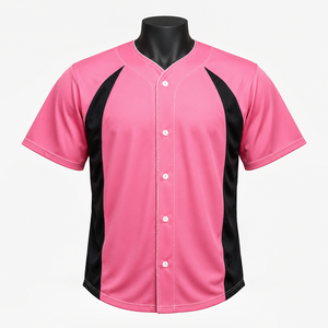 Camiseta de Béisbol Sublimada Personalizada 100% Poliéster, Fabricante OEM, Uniforme de Béisbol Unisex con Botones, Transpirable, de Secado Rápido, para Equipo - Product Image 1