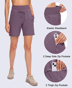 Pantalones Cortos Deportivos para Mujer, Diseño Holgado de Pierna Ancha, Transpirables, para Verano, para Correr - Product Image 4