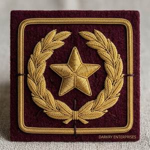 Parche de insignia de oro hecho a mano con hilo de oro, escudo y espada, diseño de corona, para decoración de blazer de club corporativo - Product Image 6