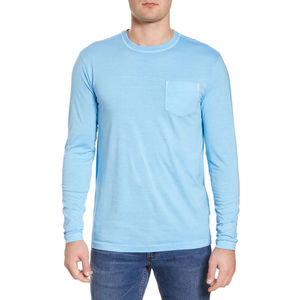 T-shirt en coton à manches longues pour homme, col rond, respirant, décontracté, à porter au quotidien, tendance streetwear - Product Image 2