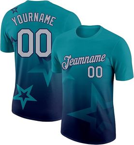 Custom Gradient Jersey Vintage Star Printed T Shirt Personalized Baseball Sports Team Uniform Softball Tees - Product Image 3